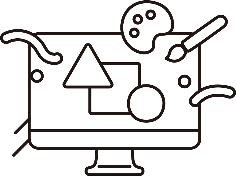 デスクトップのイラスト